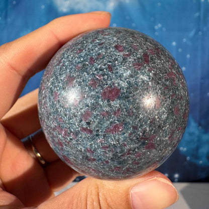 Ruby Kyanite Sphere – UV-Reactive • 0.371 kg
