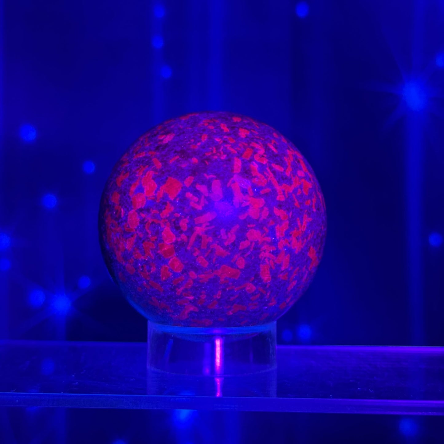 Ruby Kyanite Sphere – UV-Reactive • 0.371 kg