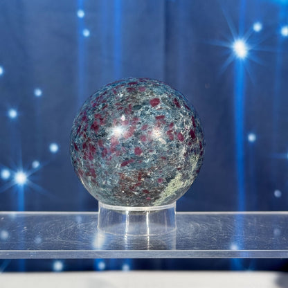 Ruby Kyanite with Fuchsite Sphere – UV-Reactive • 0.349 kg