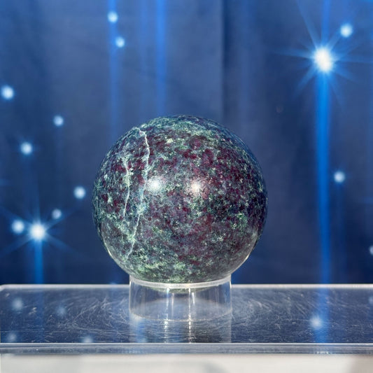 Ruby Kyanite with Fuchsite Sphere – UV-Reactive • 0.326 kg
