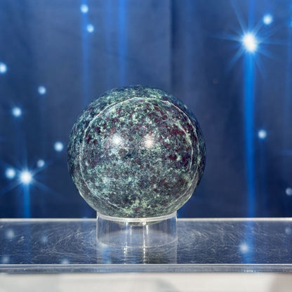 Ruby Kyanite with Fuchsite Sphere – UV-Reactive • 0.326 kg