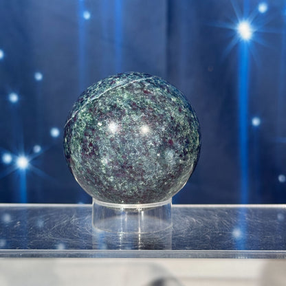 Ruby Kyanite with Fuchsite Sphere – UV-Reactive • 0.326 kg