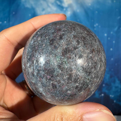 Ruby in Kyanite with Fuchsite Sphere – UV-Reactive • 0.306 kg