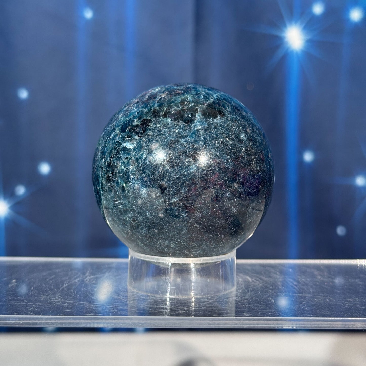 Ruby Kyanite with Fuchsite Sphere – UV-Reactive • 0.312 kg