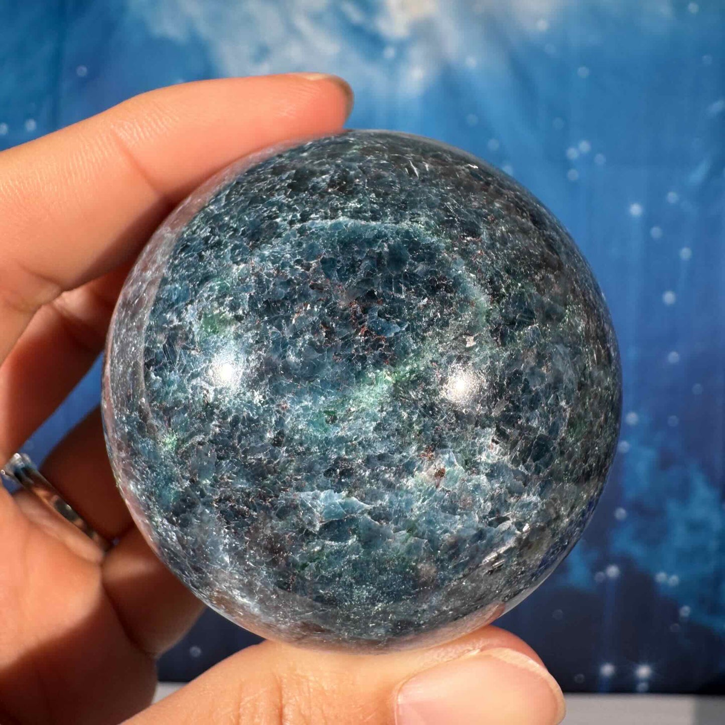 Ruby Kyanite with Fuchsite Sphere – UV-Reactive • 0.312 kg