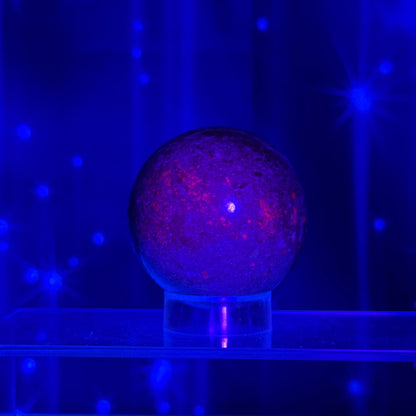 Ruby Kyanite with Fuchsite Sphere – UV-Reactive • 0.312 kg