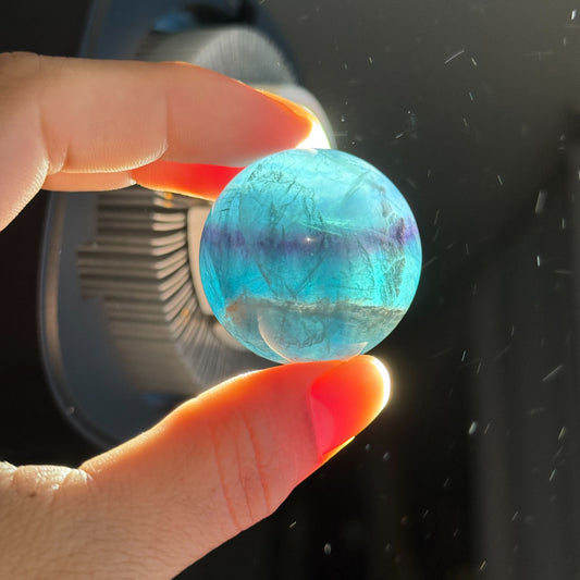 Rainbow Fluorite Sphere – 0.065 kg