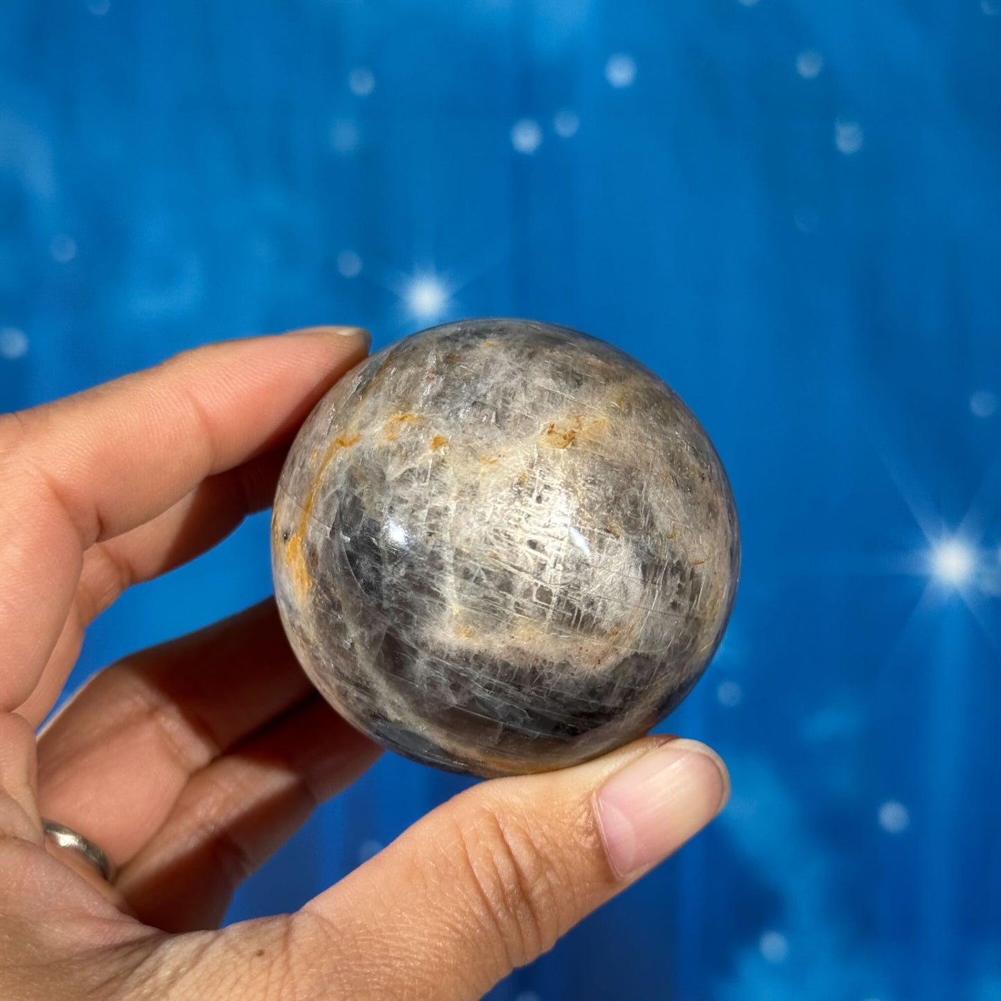 Black Moonstone Sphere – 0.215 kg