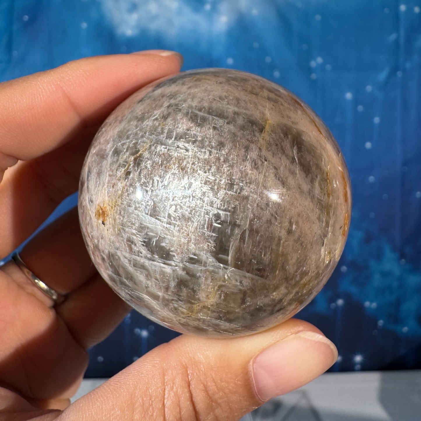 Black Moonstone Sphere – 0.215 kg