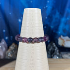 One (1) Rainbow fluorite bracelet -  10mm beads - fits 6.75" wrist - candy fluorite