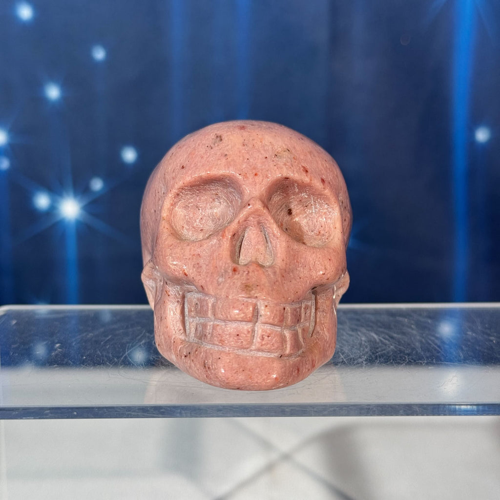 Pink Petrified Wood Skull – 0.238 kg
