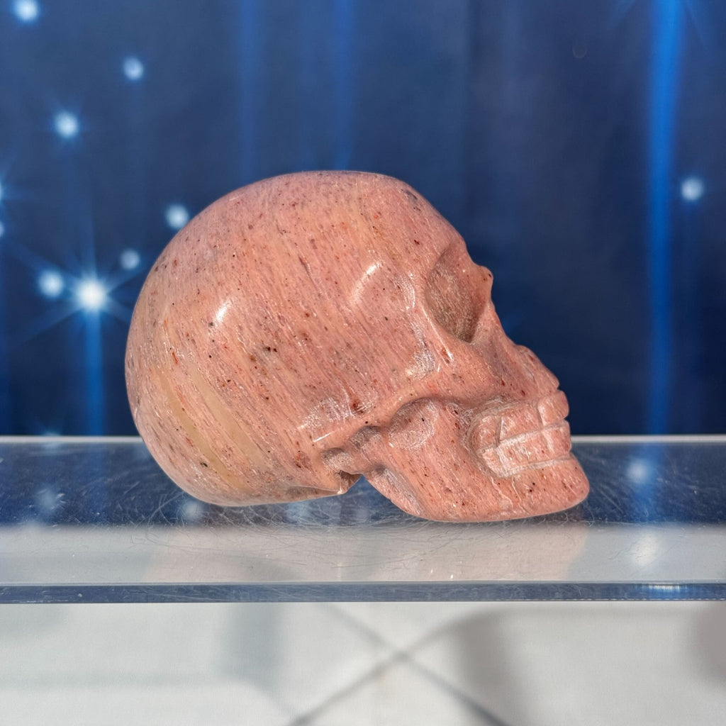 Pink Petrified Wood Skull – 0.238 kg