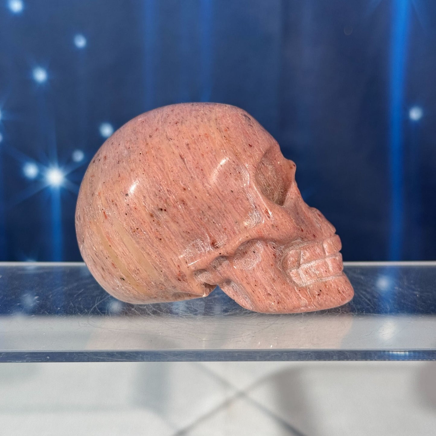 Pink Petrified Wood Skull – 0.238 kg