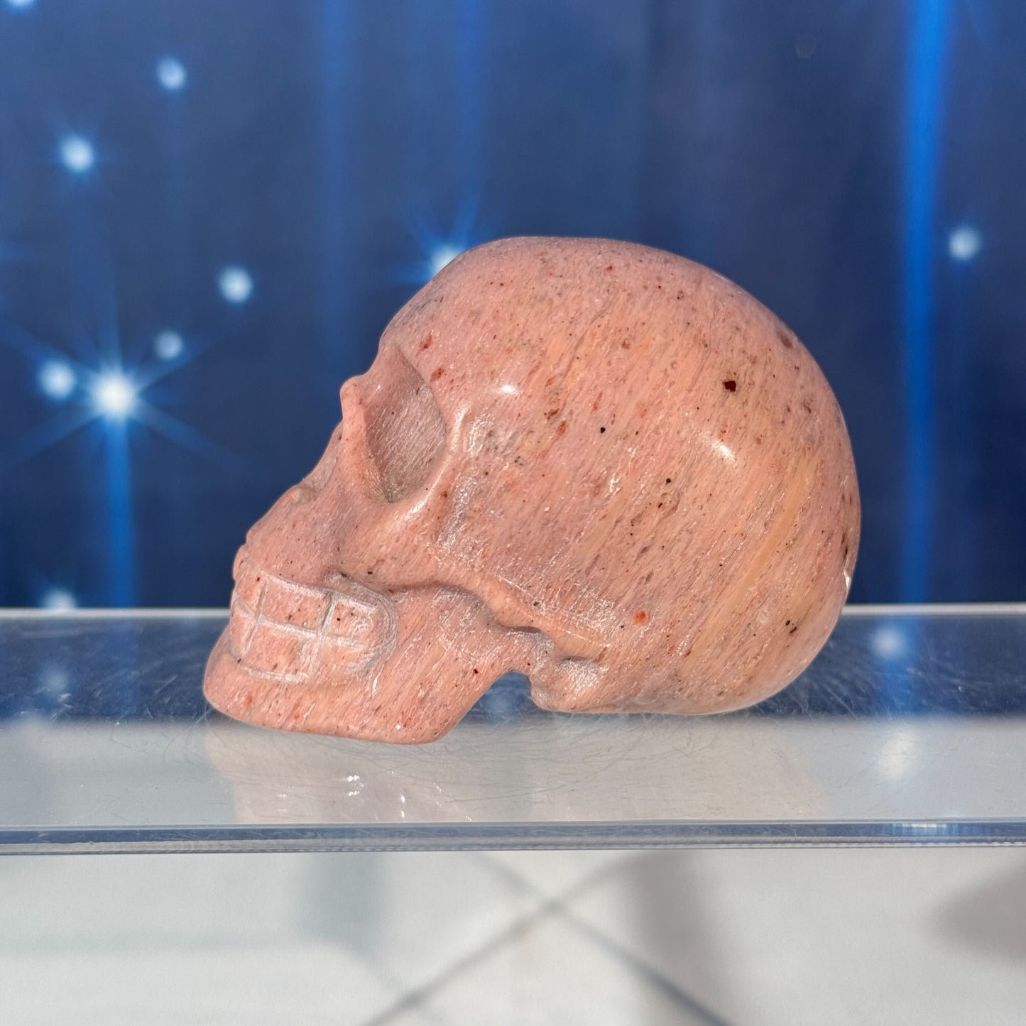 Pink Petrified Wood Skull – 0.238 kg