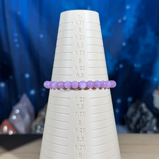 One (1) Kunzite bracelet - 6mm beads - fits 6.75" wrist