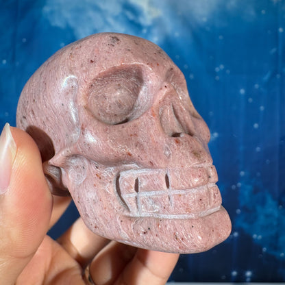 Pink Petrified Wood Skull – 0.238 kg