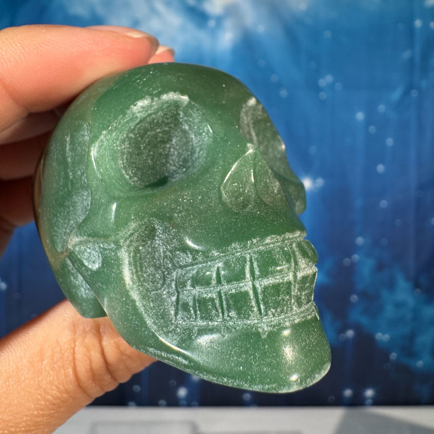 Green Aventurine Skull – 0.147 kg