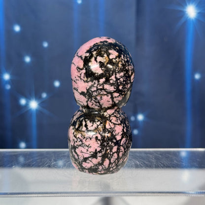 Pink Rhodonite Skull – Stacked • 0.238 kg