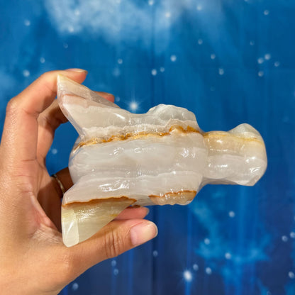 Banded Calcite Dragon Head – 0.802 kg