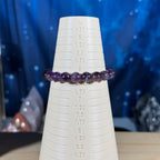 One (1) Rainbow Fluorite bracelet - 8mm beads - fits 6.25" wrist