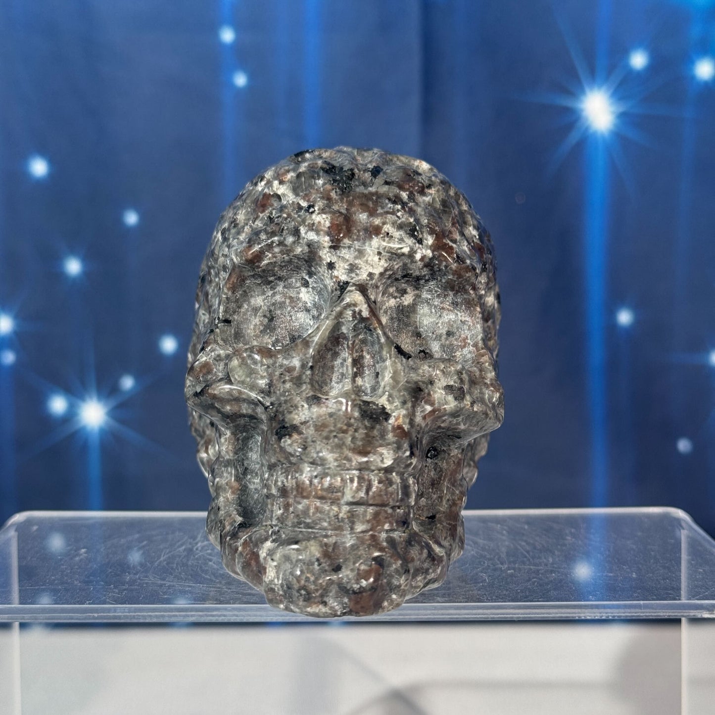 Engraved Sodalite-Syenite Skull – Yooperlite® • 0.612 kg