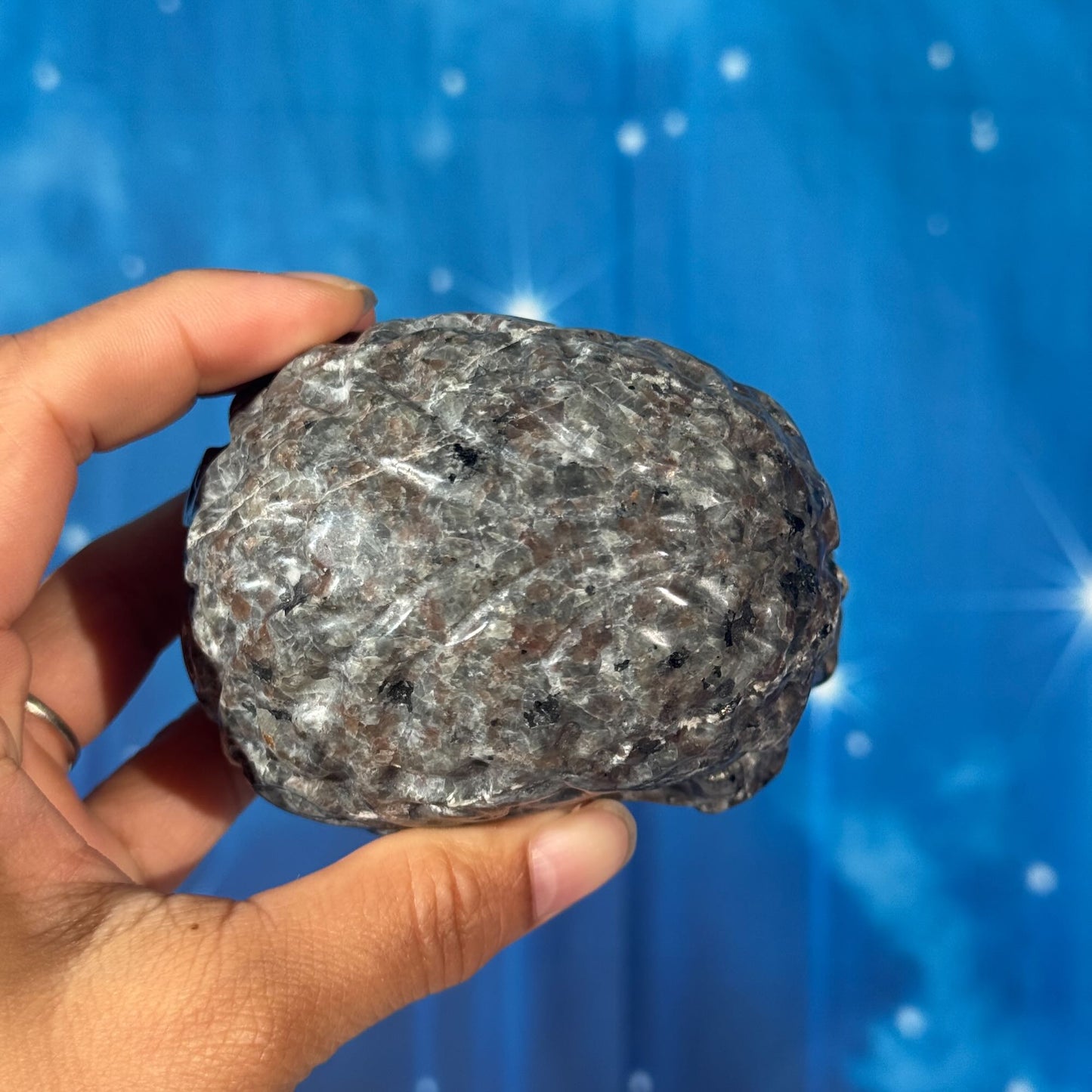 Engraved Sodalite-Syenite Skull – Yooperlite® • 0.612 kg
