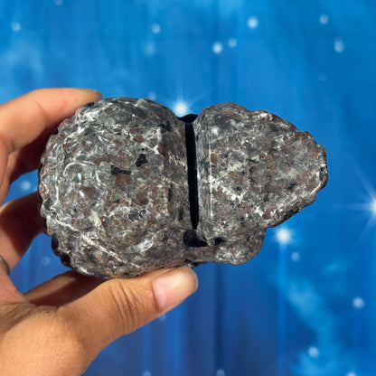 Engraved Sodalite-Syenite Skull – Yooperlite® • 0.612 kg