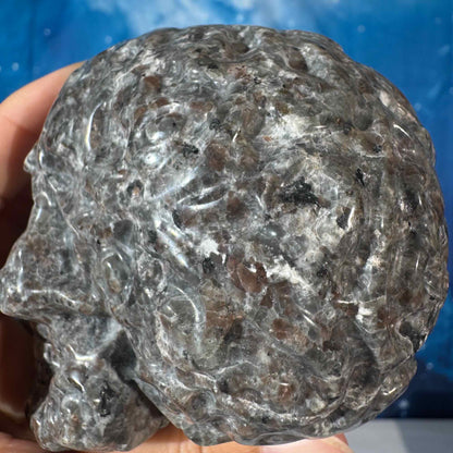 Engraved Sodalite-Syenite Skull – Yooperlite® • 0.612 kg