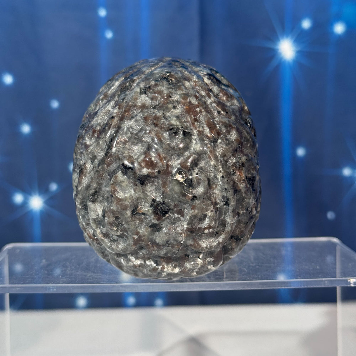 Engraved Sodalite-Syenite Skull – Yooperlite® • 0.638 kg