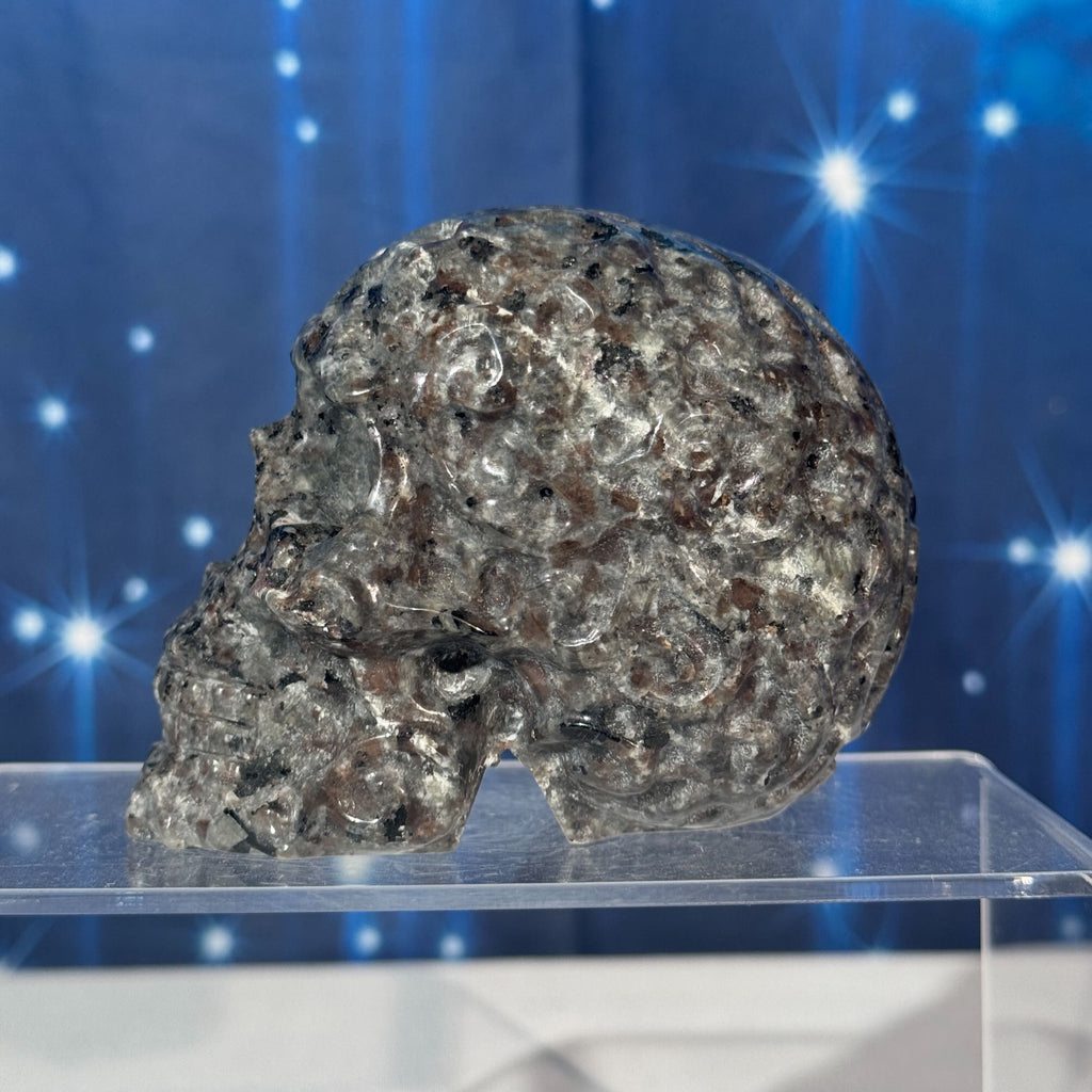 Engraved Sodalite-Syenite Skull – Yooperlite® • 0.638 kg