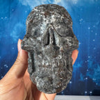 Engraved Sodalite-Syenite Skull – Yooperlite® • 0.612 kg