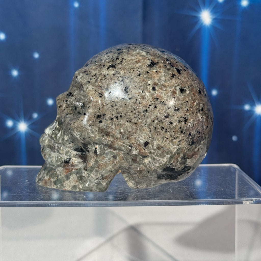 Sodalite-Syenite Skull – Yooperlite® • 0.644 kg