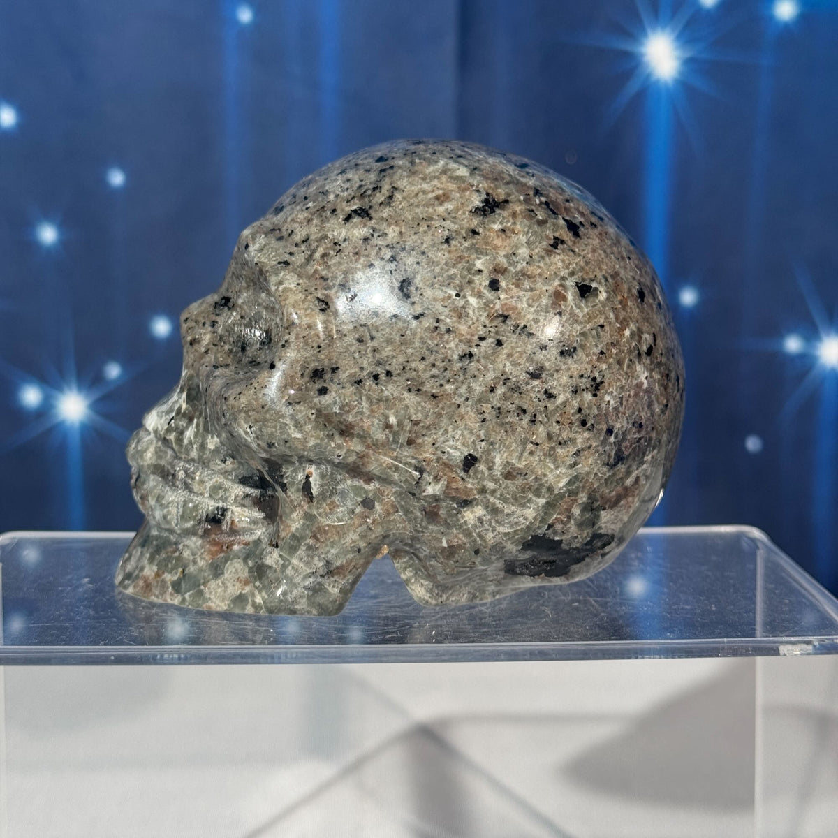 Sodalite-Syenite Skull – Yooperlite® • 0.644 kg