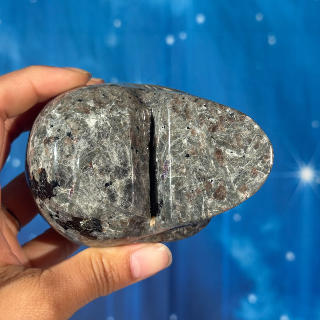 Sodalite-Syenite Skull – Yooperlite® • 0.644 kg