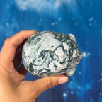 Moss Agate Skull – 0.785 kg
