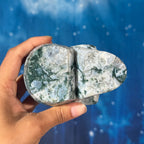 Moss Agate Skull – 0.785 kg