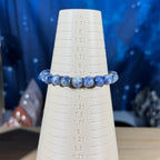 One (1) Sodalite bracelet - 8mm beads - fits 6.5" wrist - low-grade