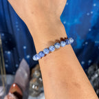 One (1) Sodalite bracelet - 8mm beads - fits 6" wrist - low-grade