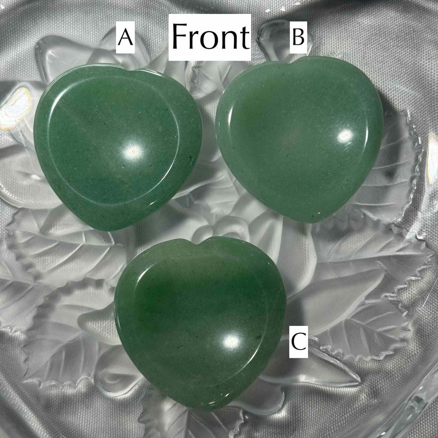 One (1) Green Aventurine Heart Worry Stone – 0.011 kg