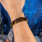 One (1) Tiger's Eye bracelet - tri-colored - 6mm beads - fits 6.5" wrist