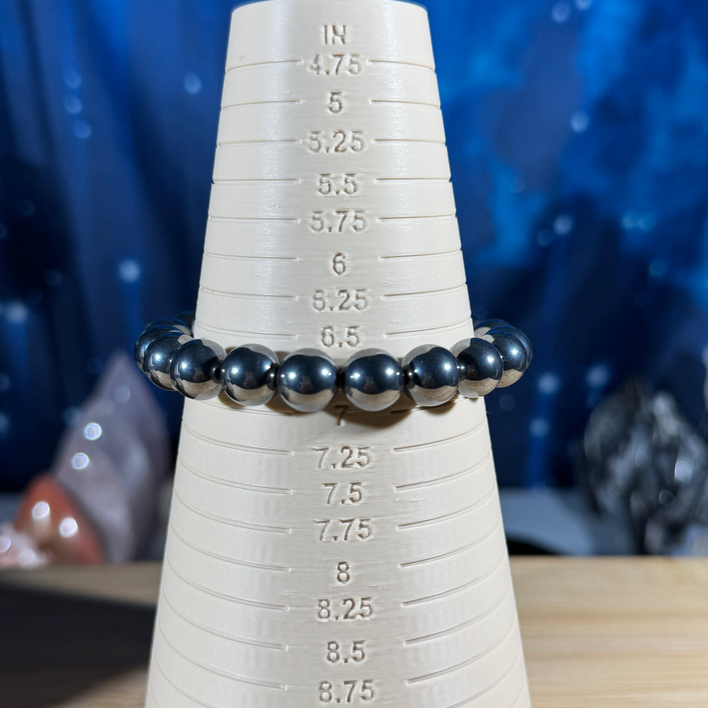 One (1) Terahertz bracelet - 10mm beads - fits 6.75" wrist - man-made