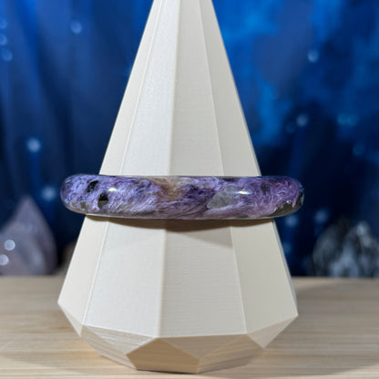 Flashy charoite bangle - fits wrist size: dia. 60mm (circ. 7.25")