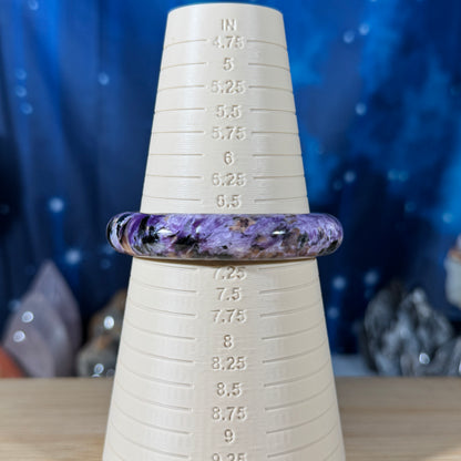 Flashy charoite bangle - fits wrist size: dia. 57mm (circ. 6.75")