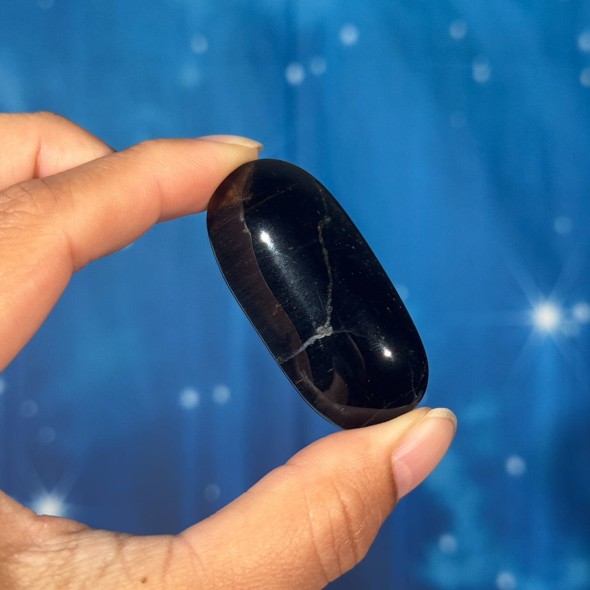 Blue Tiger's Eye Palmstone – 0.028 kg