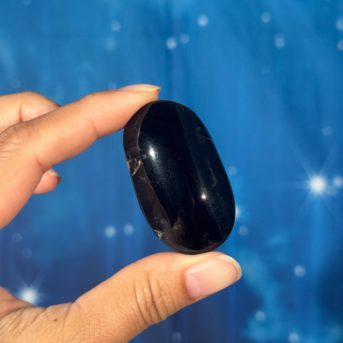Blue Tiger's Eye Palmstone – 0.040 kg
