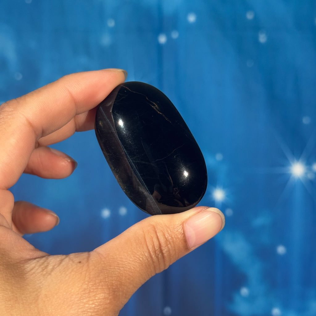 Blue Tiger's Eye Palmstone – 0.054 kg