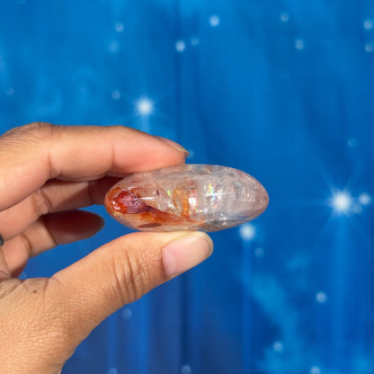 Fire Quartz Palm Stone – 0.056 kg