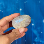 Russian Moonstone with Sunstone Palmstone – Belomorite • 0.068 kg