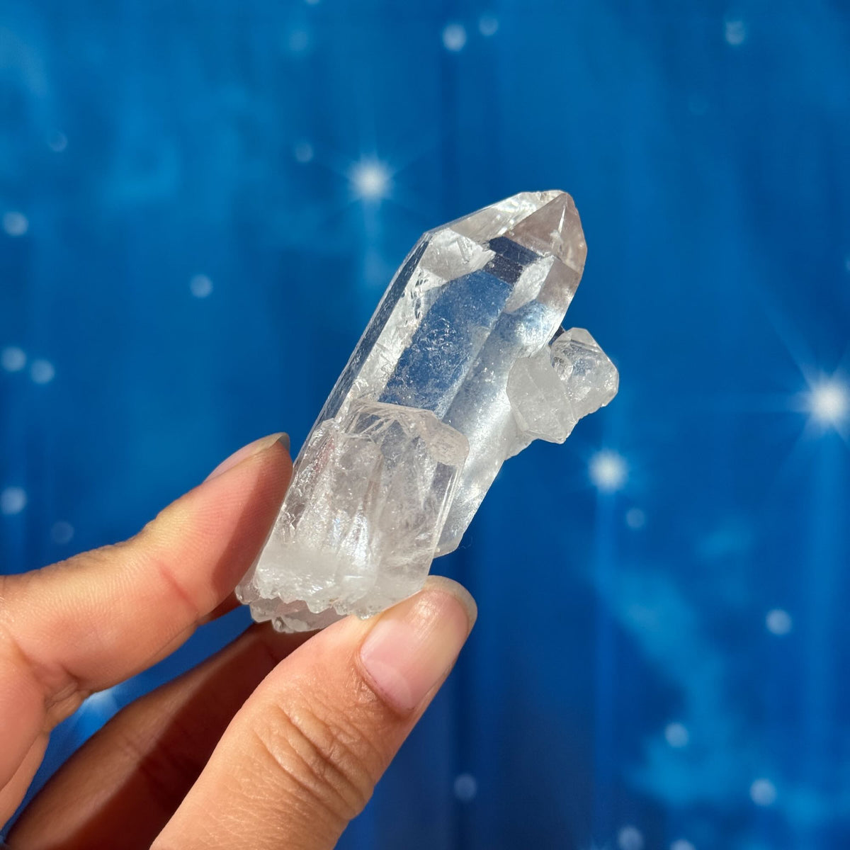 Clear Quartz Natural Point with Rider Crystal • 0.068 kg