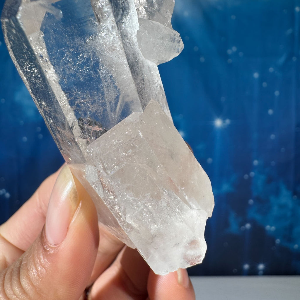 Clear Quartz Natural Point with Rider Crystal • 0.068 kg